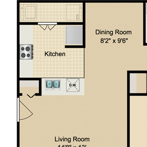 1A 1 Bedroom Apartment for Rent at Town Parc Amarillo 1A 1 Bedroom Low Income Apartment for Rent at Town Parc Amarillo